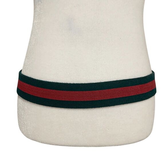 Gucci Web Torchon Interlocking Double G Belt Elastic Stretch Web Stripe Size 75 - Picture 3 of 14